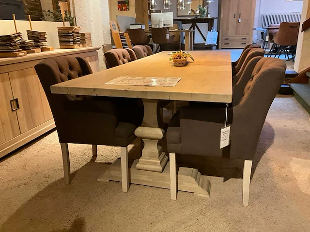 Eiken eetkamertafel - afbeelding 2 van  7