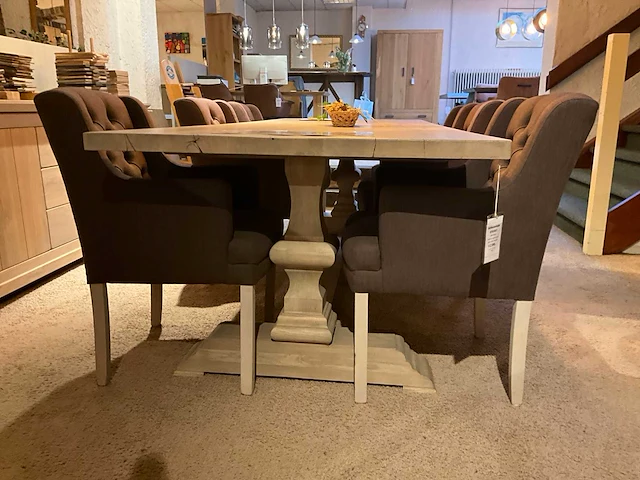 Eiken eetkamertafel - afbeelding 3 van  7