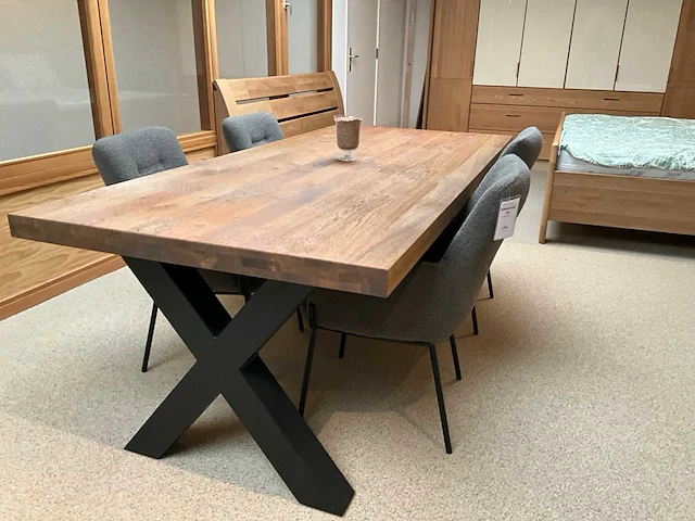 Eiken eetkamertafel - afbeelding 2 van  8