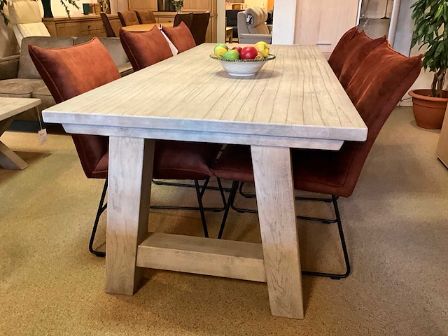 Eiken eetkamertafel - afbeelding 2 van  9