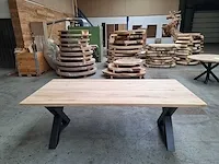 Eiken eettafel 220 cm. - afbeelding 2 van  4