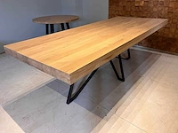 Eiken eettafel 240 cm. - afbeelding 3 van  6