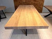 Eiken eettafel 240 cm. - afbeelding 4 van  6