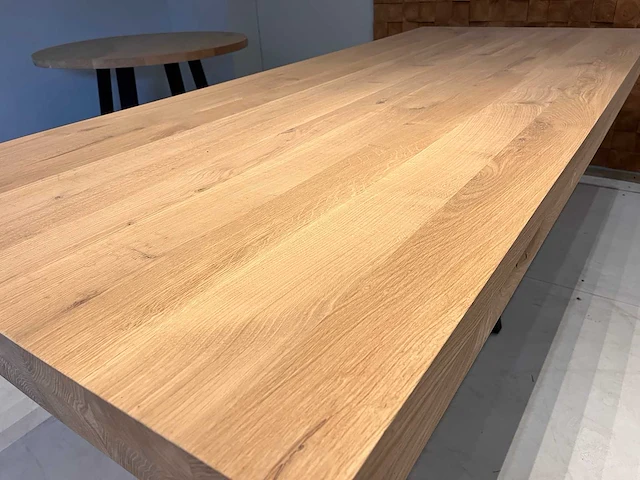 Eiken eettafel 240 cm. - afbeelding 6 van  6