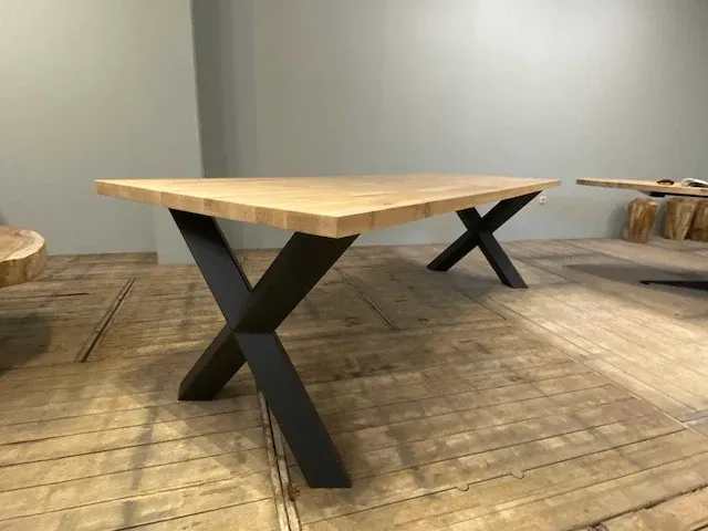 Eiken eettafel 260 cm. - afbeelding 2 van  5