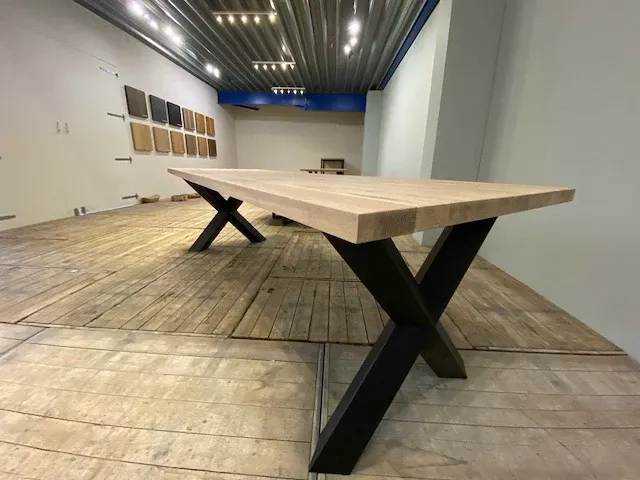 Eiken eettafel 260 cm. - afbeelding 3 van  5