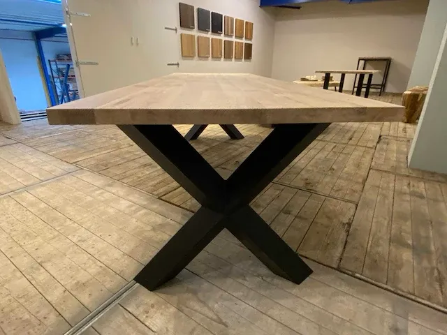 Eiken eettafel 260 cm. - afbeelding 5 van  5