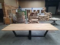 Eiken eettafel 320 cm - afbeelding 1 van  5
