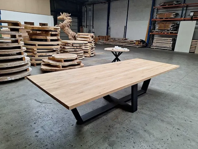Eiken eettafel 320 cm - afbeelding 3 van  5