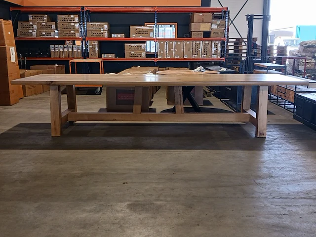 Eiken eettafel rechthoek a poot 450 cm lang - afbeelding 6 van  13