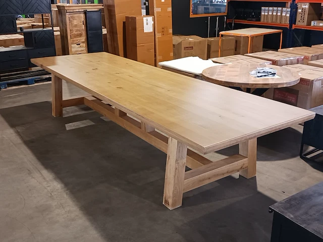 Eiken eettafel rechthoek a poot 450 cm lang - afbeelding 7 van  13