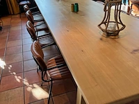 Eiken eettafel rechthoek a poot 450 cm lang - afbeelding 13 van  13