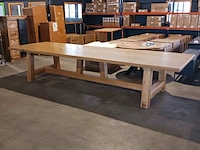 Eiken eettafel rechthoek a poot 450 cm lang