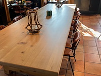 Eiken eettafel rechthoek a poot 450 cm lang - afbeelding 2 van  13