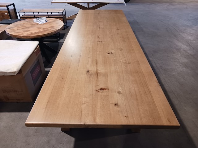 Eiken eettafel rechthoek a poot 450 cm lang - afbeelding 12 van  13