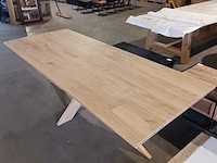 Eiken eettafel rechthoek spinpoot - afbeelding 6 van  17
