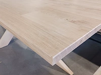 Eiken eettafel rechthoek spinpoot - afbeelding 8 van  17