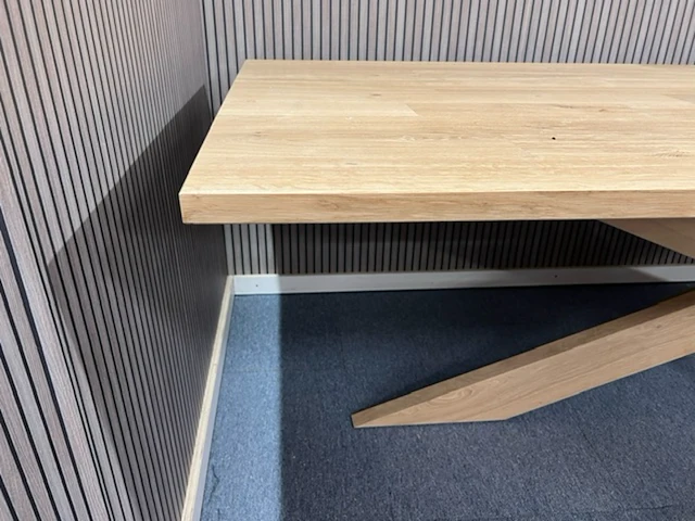 Eiken eettafel rechthoek spinpoot - afbeelding 10 van  17