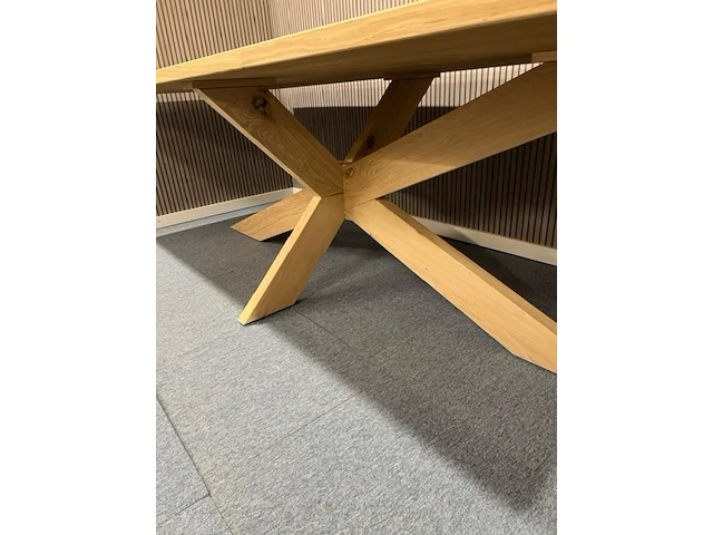Eiken eettafel rechthoek spinpoot - afbeelding 11 van  17