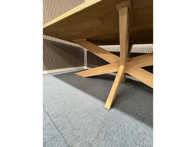 Eiken eettafel rechthoek spinpoot - afbeelding 12 van  17