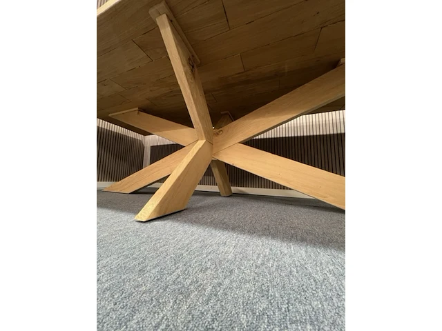 Eiken eettafel rechthoek spinpoot - afbeelding 13 van  17