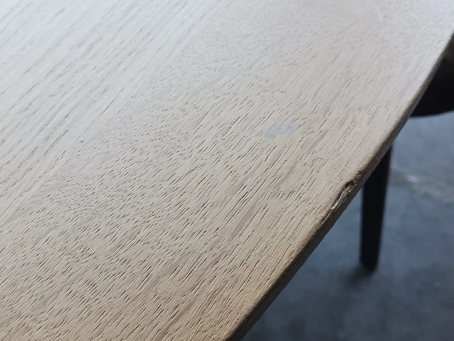 Eiken eettafel rond spinpoot - afbeelding 6 van  6