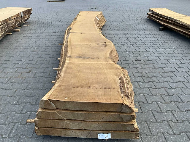 Eiken europees schaaldelen ovengedroogd (70mm) (4x) - afbeelding 3 van  5