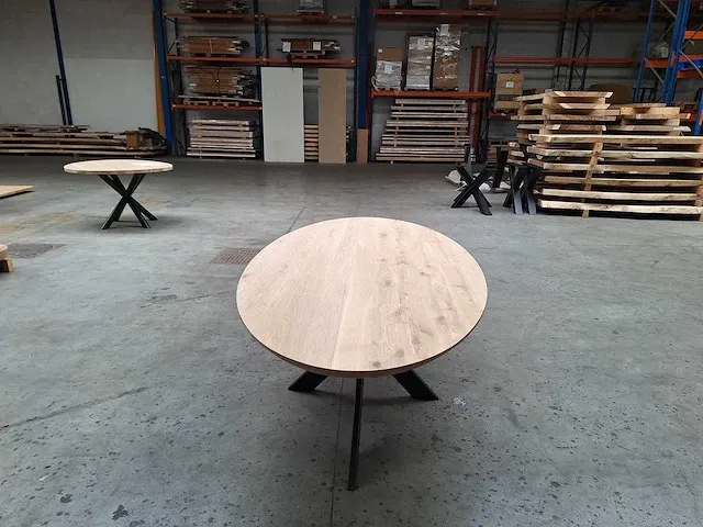 Eiken ovale eettafel 220 cm. - afbeelding 2 van  4