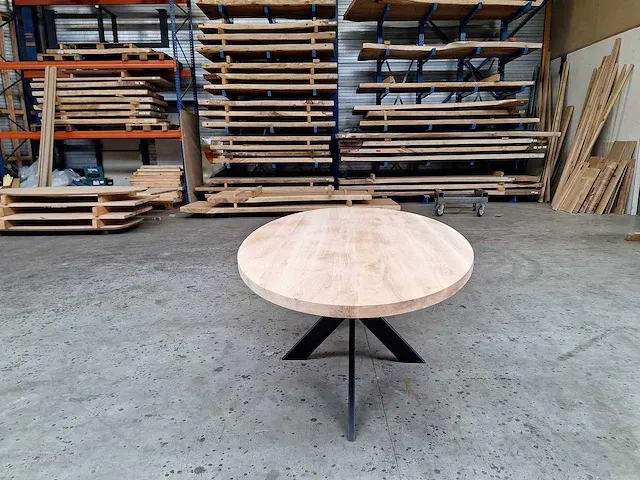 Eiken ovale eettafel 220 cm. - afbeelding 4 van  4
