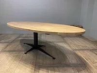 Eiken ovale eettafel 260 cm. - afbeelding 3 van  4