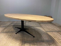 Eiken ovale eettafel 260 cm. - afbeelding 3 van  4