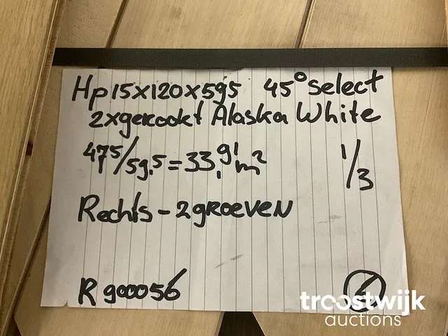 Eiken parket hongaarse punt vloerdelen (ca 75 m2) - afbeelding 5 van  7