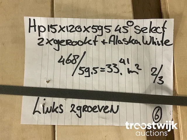 Eiken parket hongaarse punt vloerdelen (ca 75 m2) - afbeelding 6 van  7