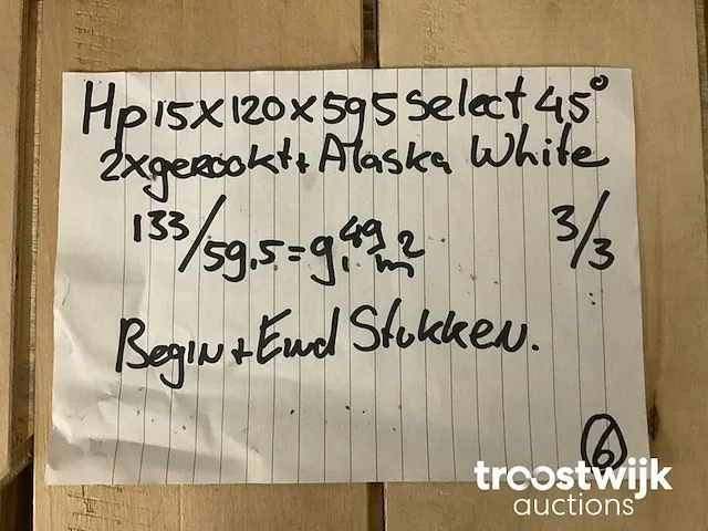 Eiken parket hongaarse punt vloerdelen (ca 75 m2) - afbeelding 7 van  7
