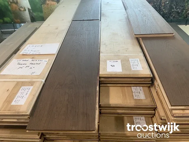 Eiken parket vloerdelen (ca. 75 m²) - afbeelding 4 van  6