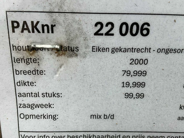 Eiken planken circa 0,64 m³ - afbeelding 5 van  5