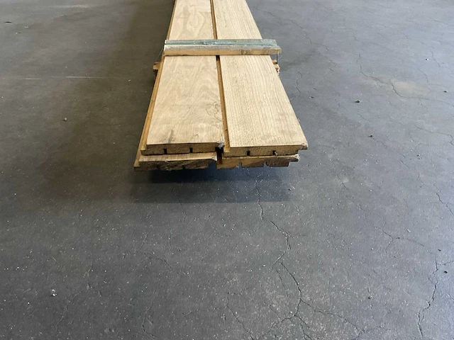 Eiken regels rhombus profiel 20x140 mm (4x) - afbeelding 2 van  6