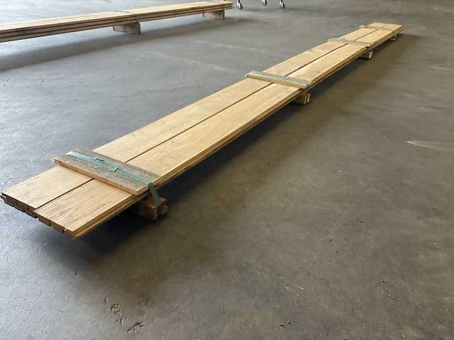 Eiken regels rhombus profiel 20x140 mm (4x) - afbeelding 3 van  6
