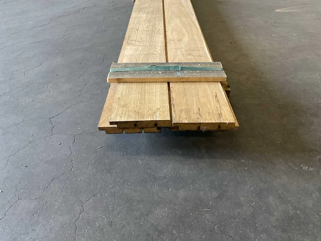 Eiken regels rhombus profiel 20x140 mm (4x) - afbeelding 4 van  6