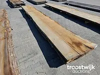 Eiken schaaldelen 2 stuks 535cm breedte 67-92cm dikte 5cm - afbeelding 3 van  5