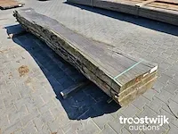 Eiken schaaldelen complete stam 405cm 8cm dik 4 stuks