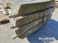 Eiken schaaldelen complete stam 405cm 8cm dik 4 stuks - afbeelding 3 van  5