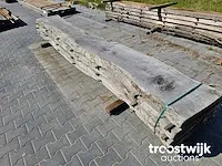 Eiken schaaldelen complete stam 405cm 8cm dik 4 stuks - afbeelding 4 van  5