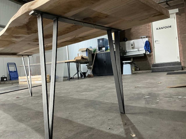 Eiken tafel (2,66x0,80 mtr) - afbeelding 4 van  13