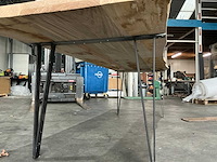 Eiken tafel (2,66x0,80 mtr) - afbeelding 5 van  13