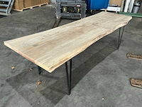 Eiken tafel (2,66x0,80 mtr) - afbeelding 9 van  13