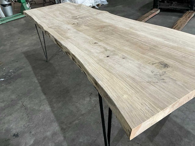 Eiken tafel (2,66x0,80 mtr) - afbeelding 11 van  13