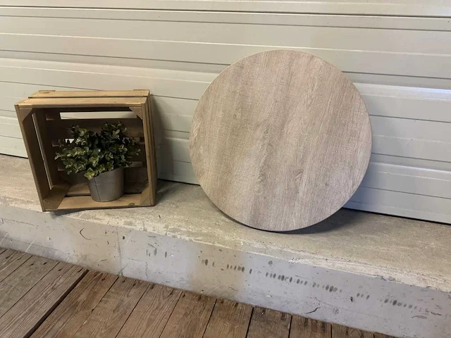 Eiken tafelblad ø 35 cm - afbeelding 1 van  2