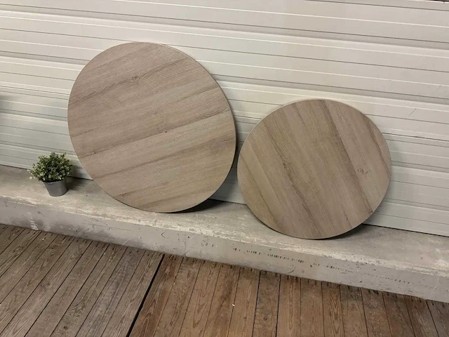 Eiken tafelblad (6x) - afbeelding 1 van  6