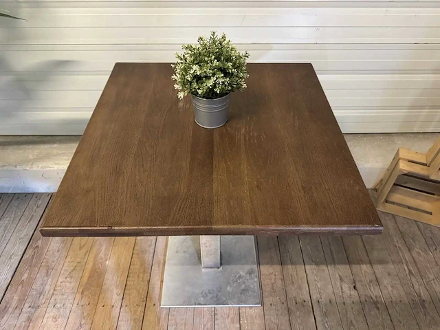 Eiken tafelblad ø 80 cm (16x) - afbeelding 2 van  4